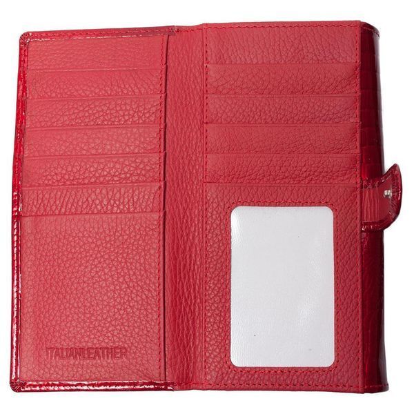 Женский лаковый кошелек F. Leather Collection AL-AE46 Красный AE 46-3 фото