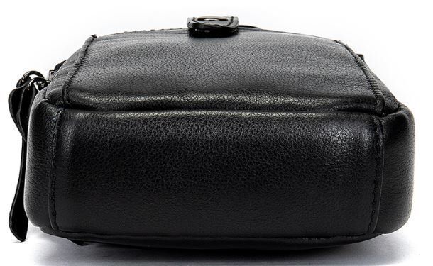 Compact genuine leather bag Vintage 14811 Black 14811 фото