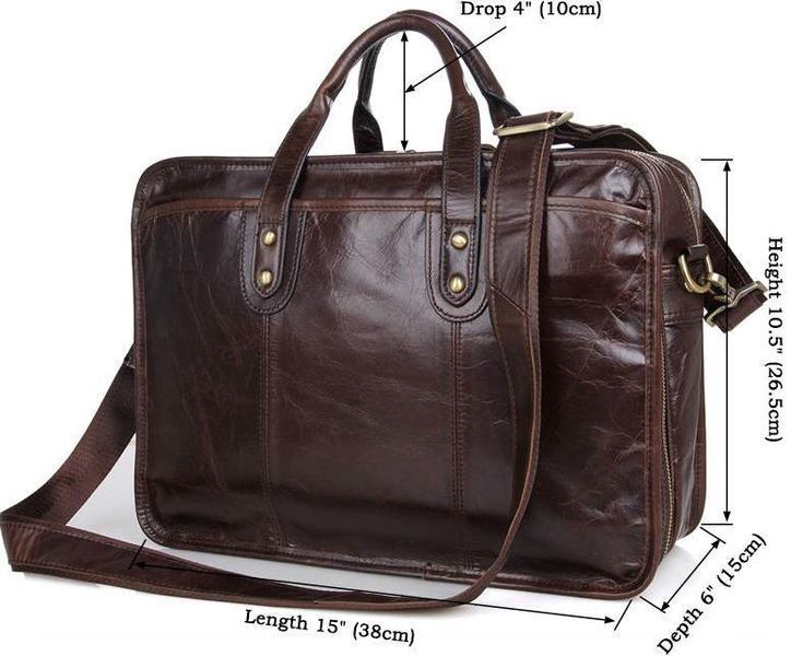 Bag Vintage 14539 made of genuine leather Brown 14539 фото