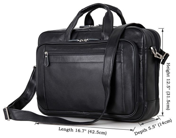 Men's bag Vintage 14398 for a 17-inch laptop Black 20256 фото