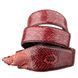 Belt SNAKE LEATHER 18593 made of genuine cobra leather Red 18593 фото 1