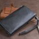 Кошелек-клатч из кожи с карманом для мобильного ST Leather 19310 Черный 19310 фото 7