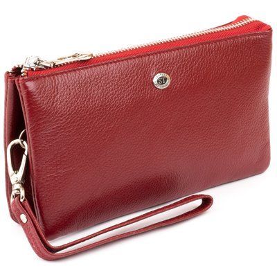 Вместительный клатч на два отделения женский ST Leather 19249 Бордовый 19249 фото