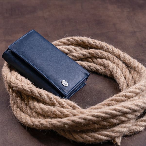 Кошелек горизонтальный с монетником на молнии унисекс ST Leather 19360 Синий 19360 фото