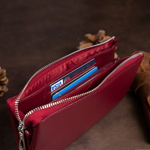 Вместительный клатч на два отделения женский ST Leather 19249 Бордовый 19249 фото