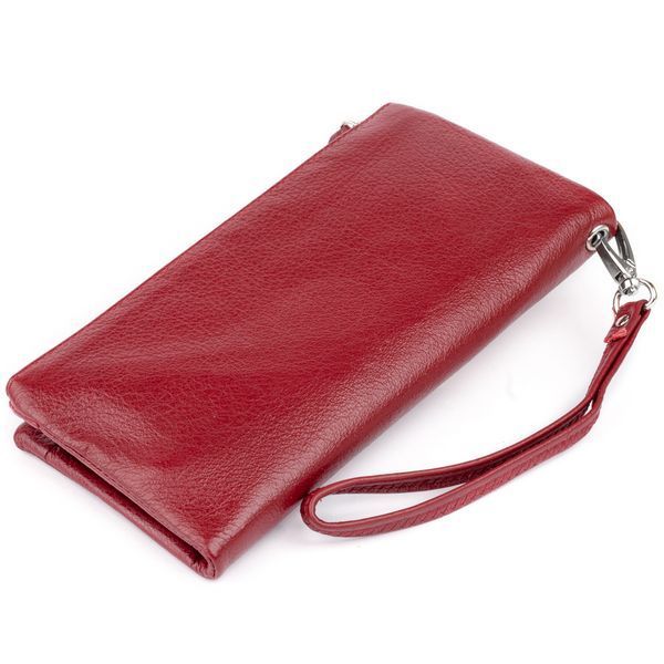 Кошелек-клатч из кожи с карманом для мобильного ST Leather 19311 Бордовый 19311 фото