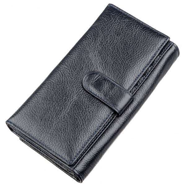 Гаманець-клатч з візитницею ST Leather 18880 Сіро-синій 18880 фото