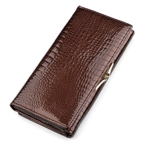 Кошелек женский ST Leather 18396 (S3001A) лакированная кожа Коричневый 18396 фото
