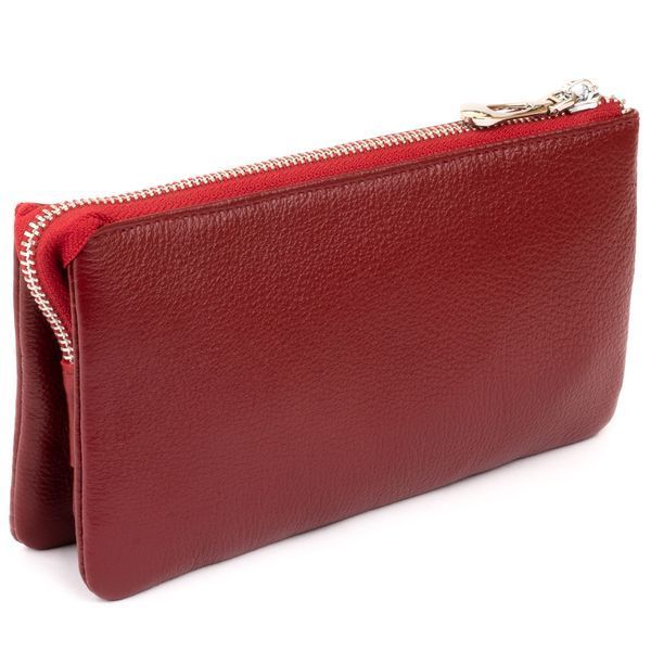 Вместительный клатч на два отделения женский ST Leather 19249 Бордовый 19249 фото