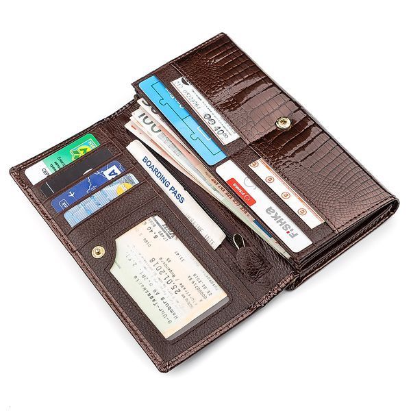 Кошелек женский ST Leather 18396 (S3001A) лакированная кожа Коричневый 18396 фото