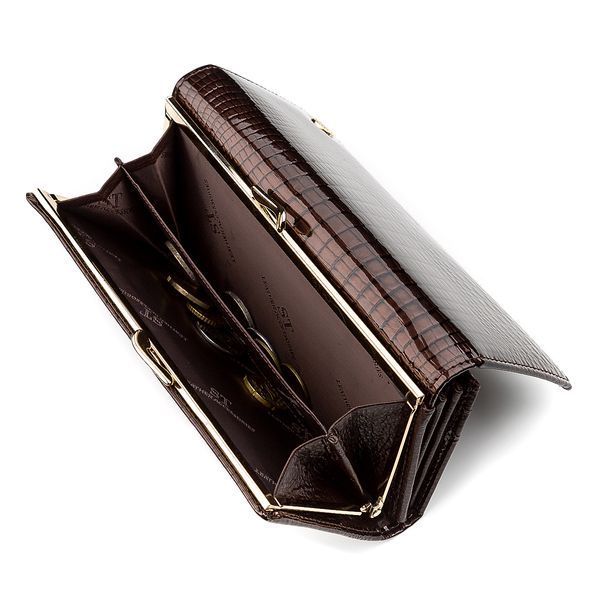 Кошелек женский ST Leather 18396 (S3001A) лакированная кожа Коричневый 18396 фото