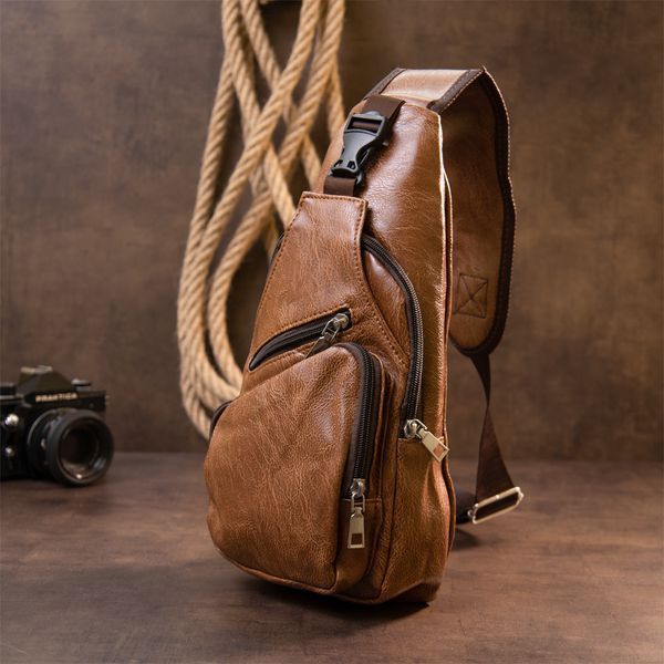 Smart cross body bag made of leatherette Vintage 20573 Red 20573 фото