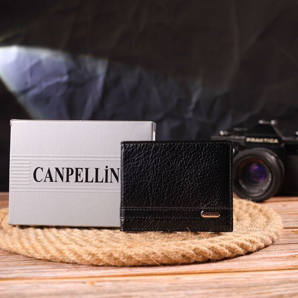 Practical clip made of genuine full-grain leather CANPELLINI 21518 Black 21518 фото