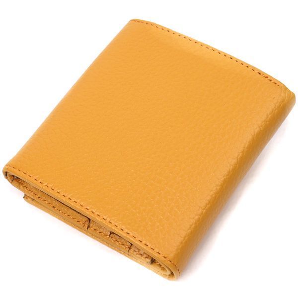 Bright women's leather wallet with coin holder KARYA 21376 Yellow 21376 фото