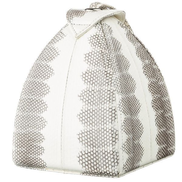 Women's bag made of genuine sea snake leather SEA SNAKE LEATHER 18558 White 18558 фото