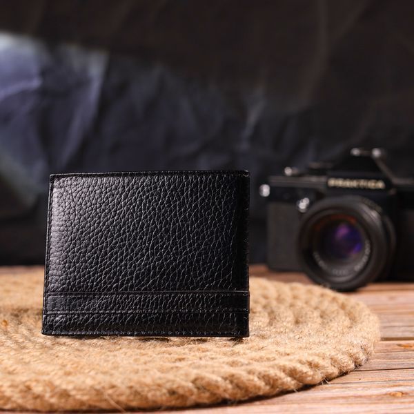 Practical clip made of genuine full-grain leather CANPELLINI 21518 Black 21518 фото