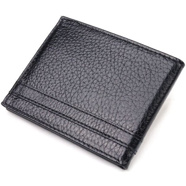 Practical clip made of genuine full-grain leather CANPELLINI 21518 Black 21518 фото