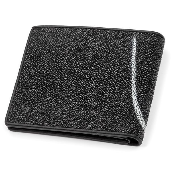 Портмоне мужское STINGRAY LEATHER 18067 из натуральной кожи морского ската Черное 18067 фото