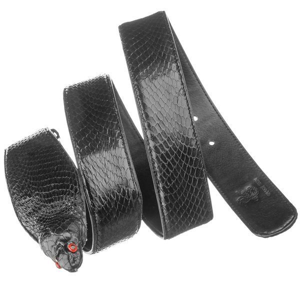 Ремень SNAKE LEATHER 18594 из натуральной кожи кобры Черный 18594 фото