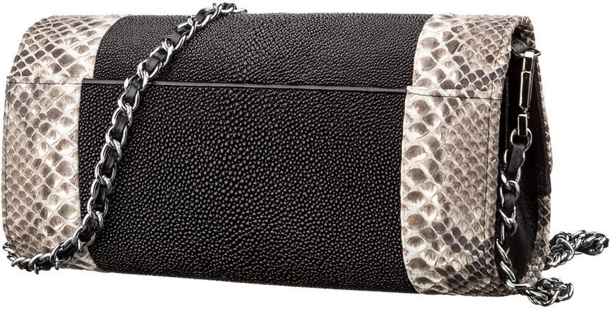 Сумка - клатч STINGRAY LEATHER 18219 з натуральної шкіри морського скату Чорна 18219 фото