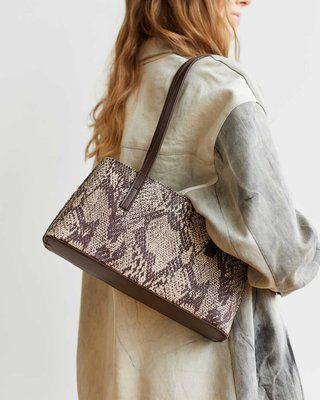 Женская сумочка &laquo;Сьюзен&raquo; кофейная рептилия 11502 фото
