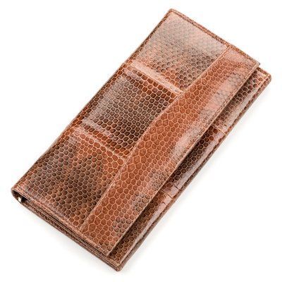 Кошелек женский SEA SNAKE LEATHER 18147 из натуральной кожи морской змеи Коричневый 18147 фото