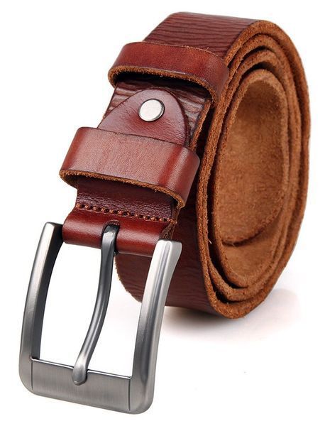 Men's belt Vintage 14400 for jeans Brown 20259 фото