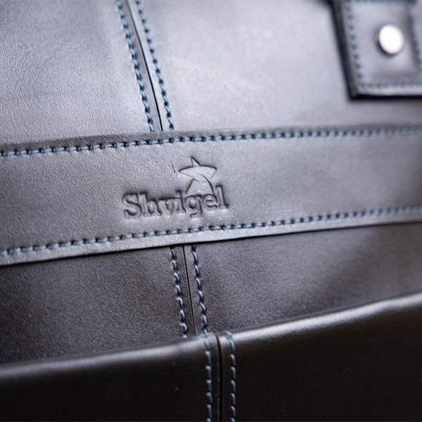 Сумка для ноутбука из гладкой кожи SHVIGEL 11248 Черная 11248 фото