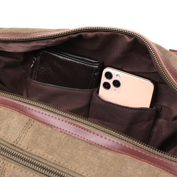 Large textile travel bag Vintage 20167 Green 20167 фото