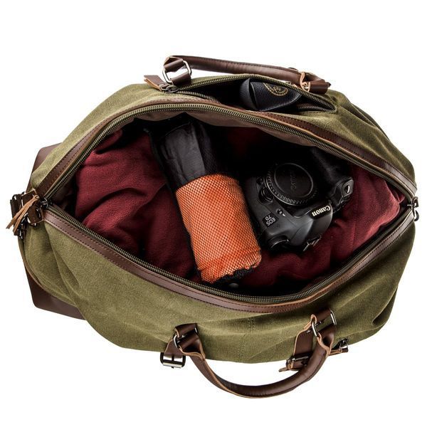 Large textile travel bag Vintage 20167 Green 20167 фото