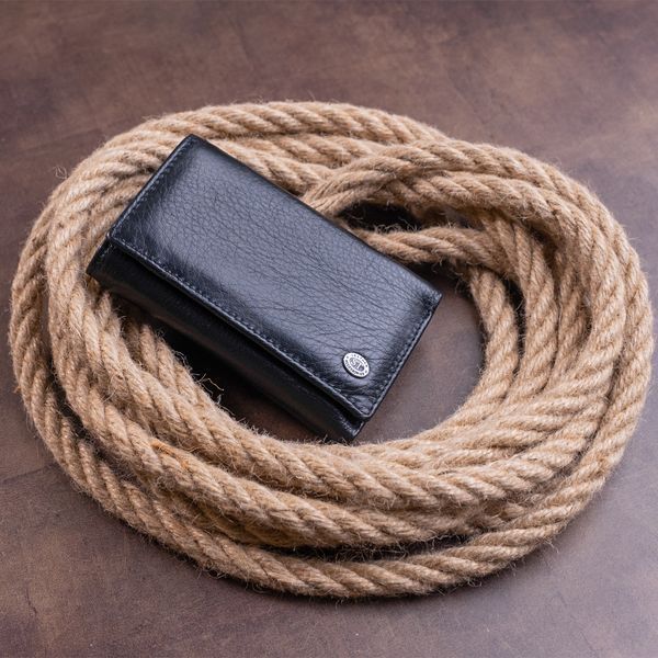 Кошелек горизонтальный с монетником на молнии унисекс ST Leather 19365 Черный 19365 фото