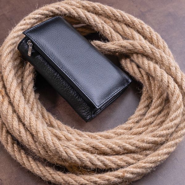 Кошелек горизонтальный с монетником на молнии унисекс ST Leather 19365 Черный 19365 фото