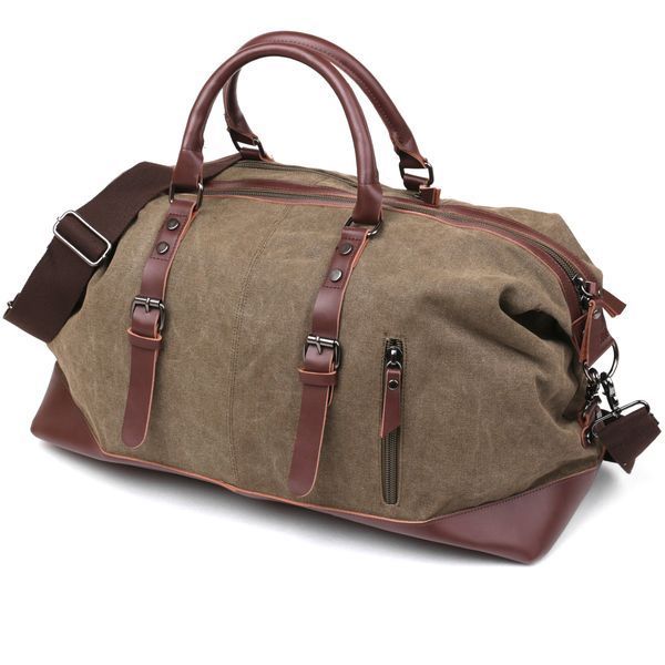 Large textile travel bag Vintage 20167 Green 20167 фото