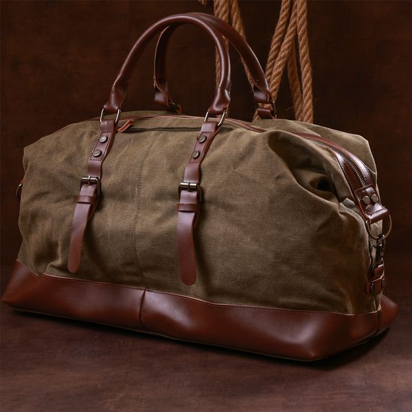 Large textile travel bag Vintage 20167 Green 20167 фото