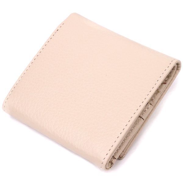 Small women's wallet with coin holder made of genuine leather KARYA 21377 Milk 21377 фото