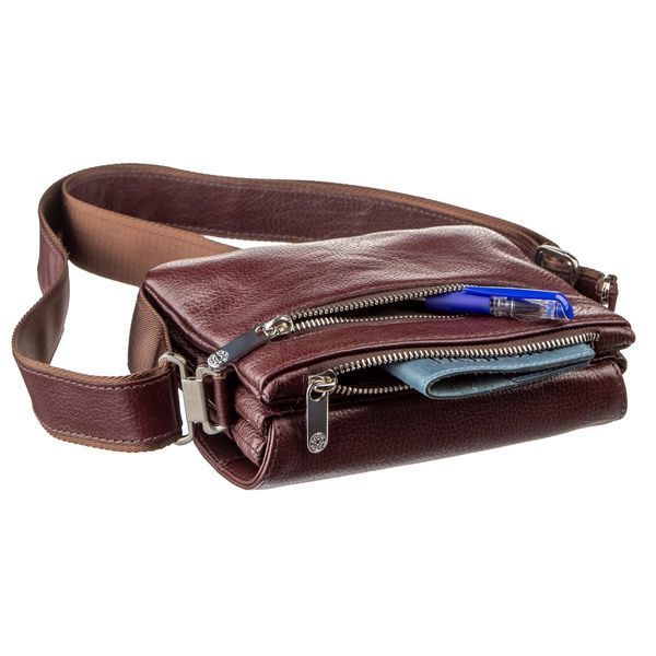Horizontal purse made of genuine leather flotar 17366 KARYA Brown 17366 фото