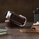 Unisex belt with edge stitching Vintage 20125 Dark brown 20125 фото 5