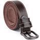 Unisex belt with edge stitching Vintage 20125 Dark brown 20125 фото 4