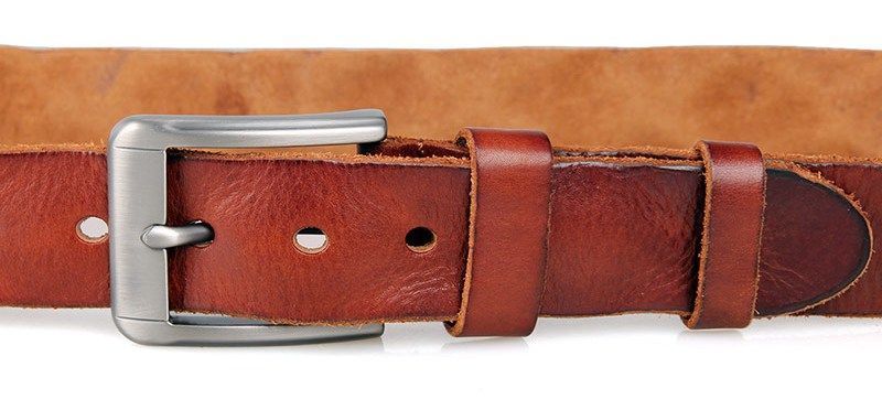 Men's belt Vintage 14400 for jeans Brown 20259 фото