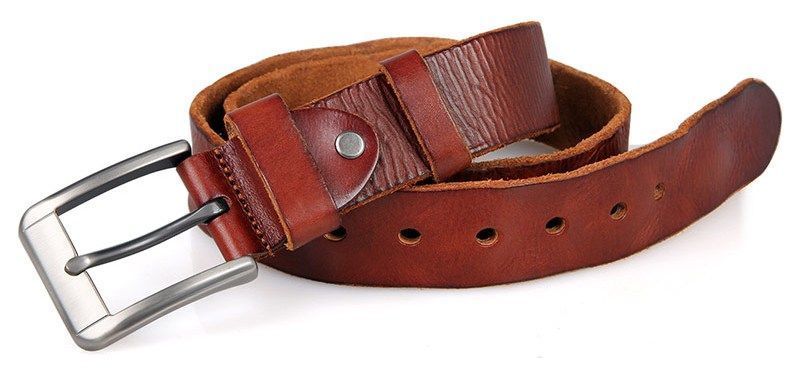 Men's belt Vintage 14400 for jeans Brown 20259 фото