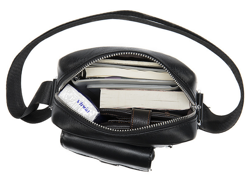 Compact leather bag Vintage 20030 Black 20030 фото