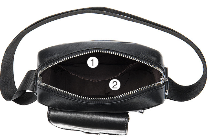 Compact leather bag Vintage 20030 Black 20030 фото