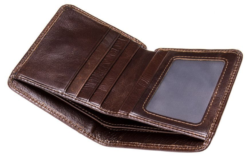 Men's mini glossy wallet 20245 Vintage Brown 20245 фото