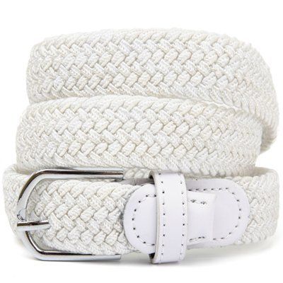 Textile women's belt classic Vintage 20545 White 20545 фото