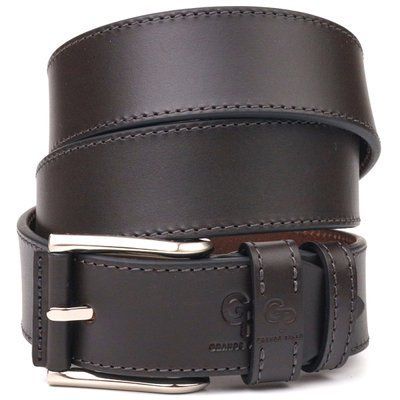Stylish men's belt made of genuine leather Grande Pelle 21462 Brown 21462 фото