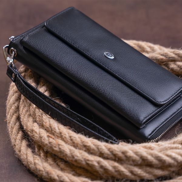 Кошелек с кармашком на лицевой стороне женский ST Leather 19367 Черный 19367 фото