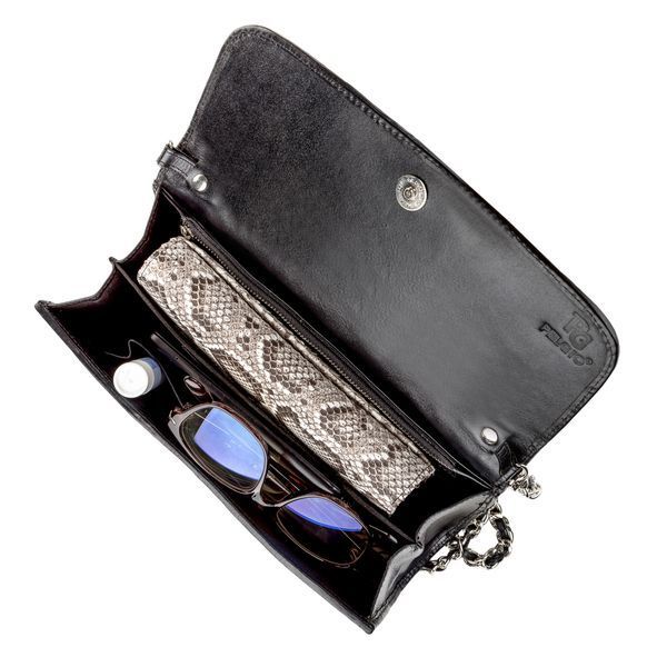 Clutch bag CROCODILE LEATHER 18242 made of genuine crocodile leather Black 18242 фото