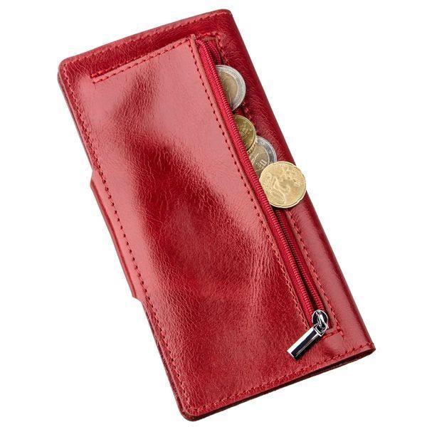 Women's vertical wallet with two buttons SHVIGEL 16176 Red 16176 фото