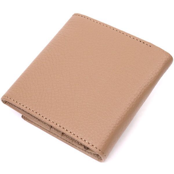 Stylish women's wallet with coin holder made of genuine leather KARYA 21378 Beige 21378 фото