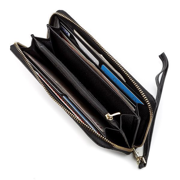 Кошелек женский ST Leather 18399 (S4001A) натуральная кожа Черный 18399 фото